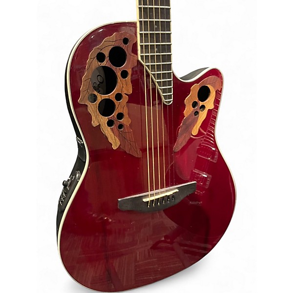 Used Ovation CE48-RR-G RED Acoustic Guitar