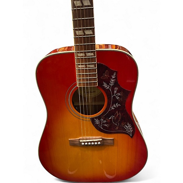 Used Epiphone Hummingbird Pro Faded Cherry Acoustic Electric Guitar
