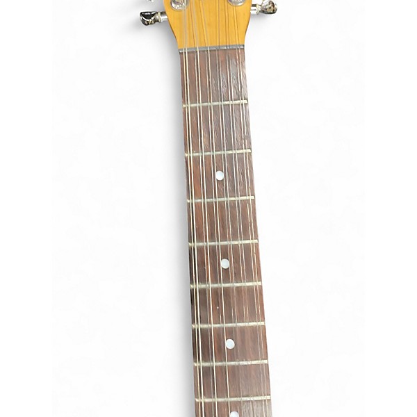 Used 2001 Danelectro DC-59 12 STRING Black and White Solid Body Electric Guitar