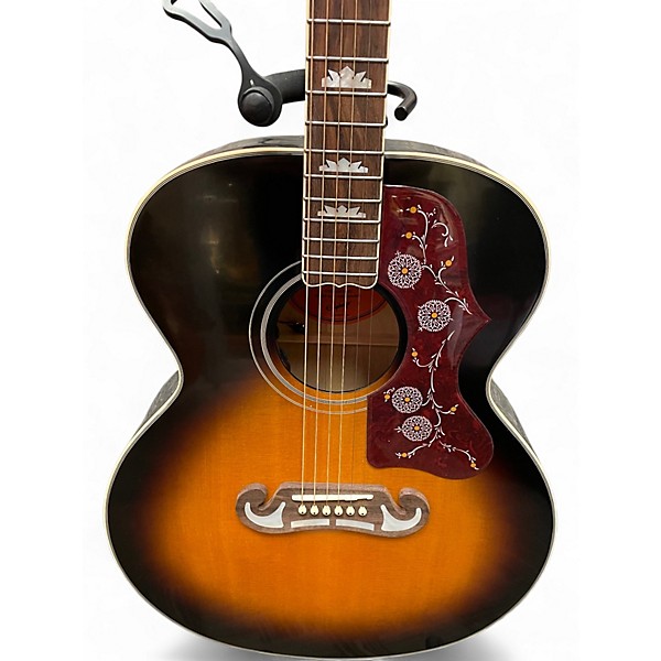 Used Epiphone Inspired By Gibson J-200 2 Color Sunburst Acoustic Electric Guitar