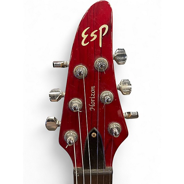Vintage 1997 ESP Horizon Standard TRANSPARENT RED Solid Body Electric Guitar