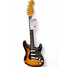 Used Fender Artist Series Stevie Ray Vaughan Stratocaster 3 Color Sunburst Solid Body Electric Guitar