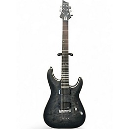 Used Schecter Guitar Research C1 Platinum Trans Black Solid Body Electric Guitar