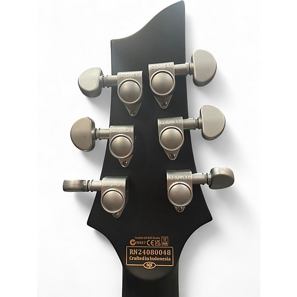 Used Schecter Guitar Research C1 Platinum Trans Black Solid Body Electric Guitar