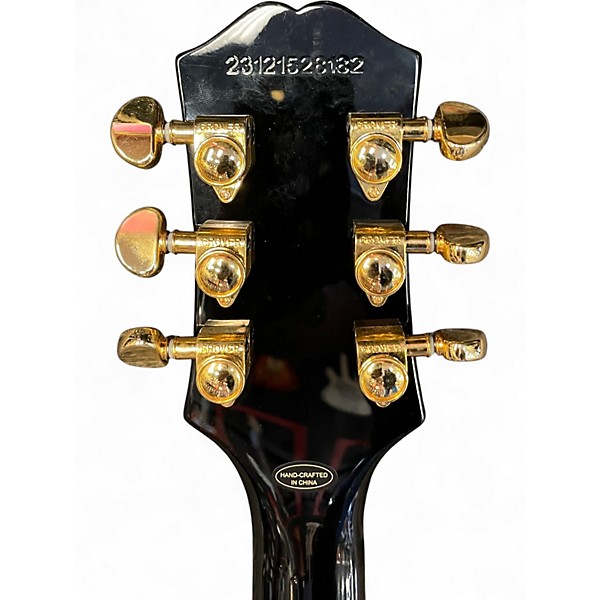 Used Epiphone Les Paul Custom Blackback Ivory Solid Body Electric Guitar