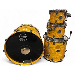 Used Mapex 4 Piece Saturn IV Exotic Exotic Ash Burl Drum Kit