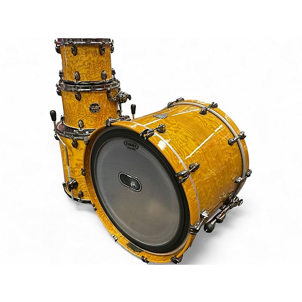 Used Mapex 4 Piece Saturn IV Exotic Exotic Ash Burl Drum Kit