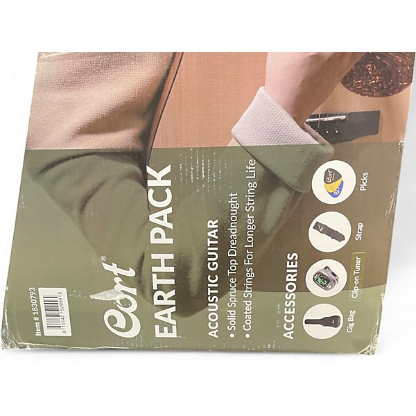 Used Cort Earth 60 Guitar Pack Natural Acoustic Guitar Pack
