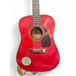 Used Fender DG220SCE Candy Apple Red Acoustic Electric Guitar