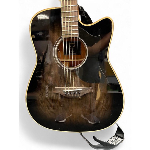 Used Yamaha A1M Transparent Black Acoustic Electric Guitar