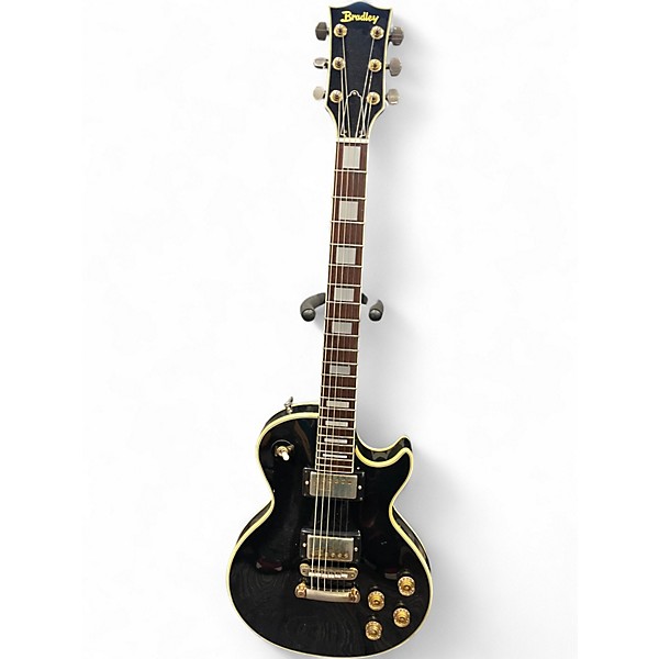 Used Bradley LP style custom Black Solid Body Electric Guitar