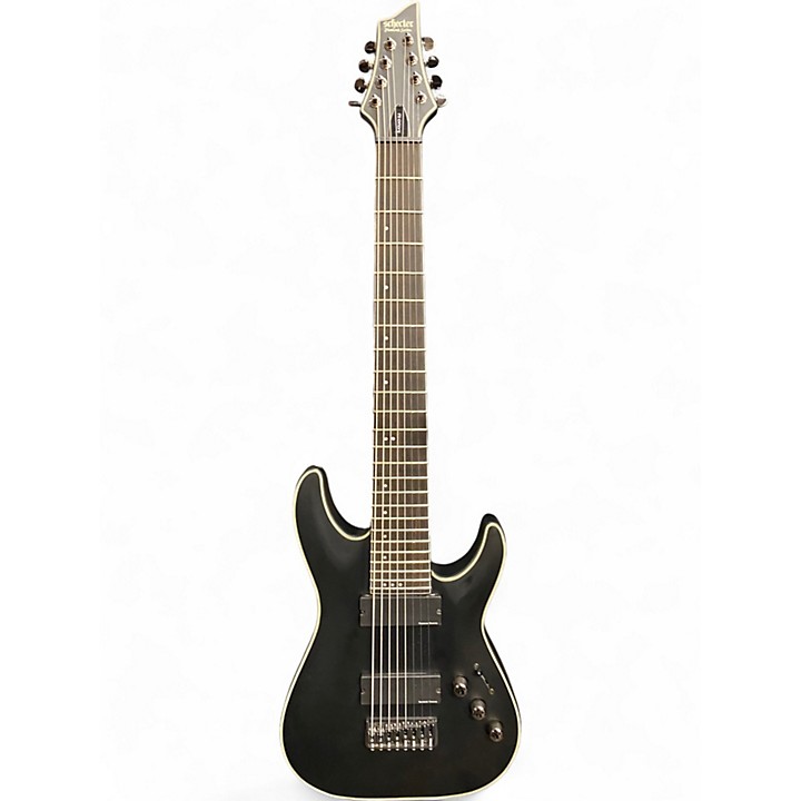 Used Schecter Guitar Research blackjack C8 Black Solid Body