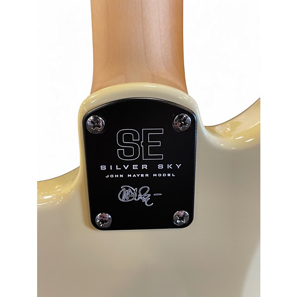 Used PRS SE Silver Sky Olympic White Solid Body Electric Guitar