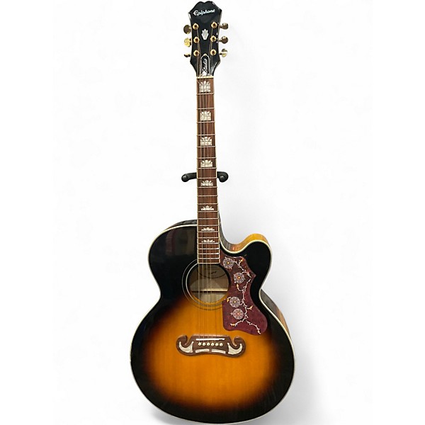 Used Epiphone J-200EC STUDIO 2 Color Sunburst Acoustic Electric Guitar