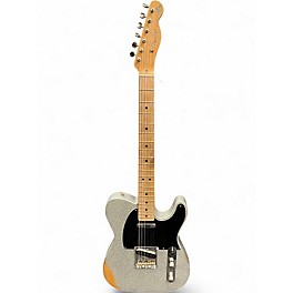 Used Fender Brad Paisley Road Worn Telecaster Silver Sparkle Solid Body Electric Guitar