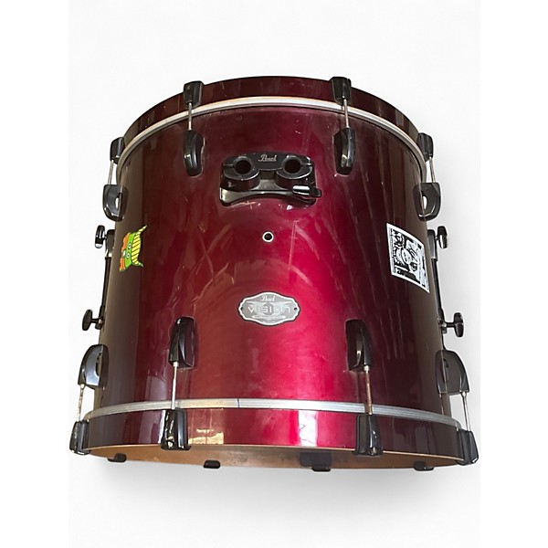Used Pearl 4 Piece Vision Wine Red Drum Kit