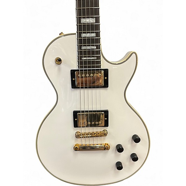 Used Epiphone Matt Heafy Les Paul Custom White Solid Body Electric Guitar