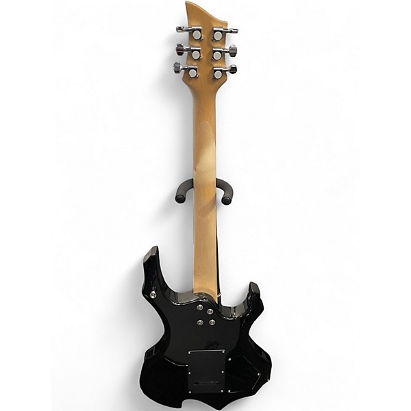 Used Glarry BURNING FIRE Black Solid Body Electric Guitar