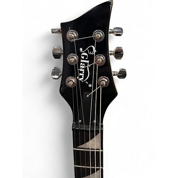 Used Glarry BURNING FIRE Black Solid Body Electric Guitar
