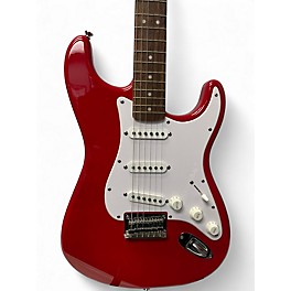 Used Squier Bullet Stratocaster Red Solid Body Electric Guitar
