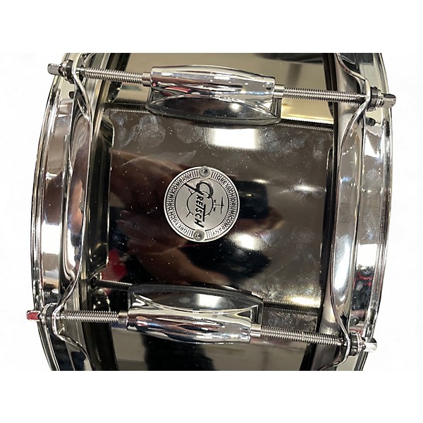Used Gretsch Drums 14in BLACK NICKEL OVER STEEL Black Drum