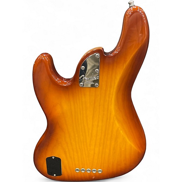 Used Fender American Elite Jazz Bass 5 String Caramel Burst Electric Bass Guitar