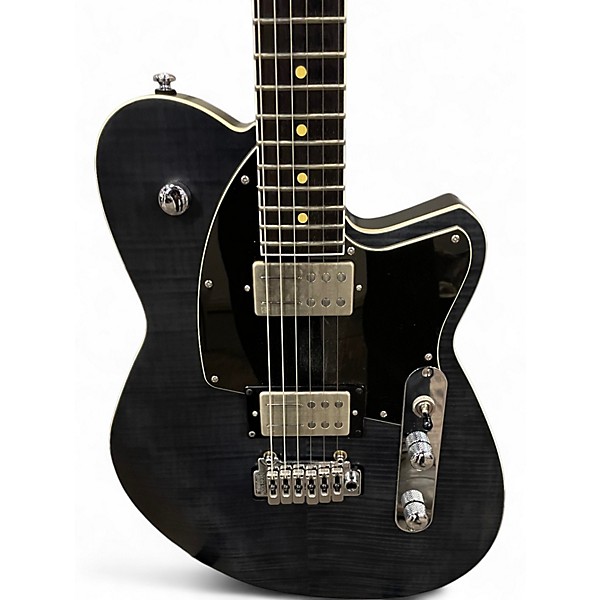 Used Reverend Reeves Gabrel Transparent Black Solid Body Electric Guitar