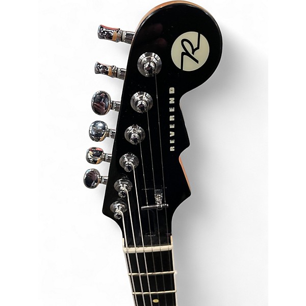 Used Reverend Reeves Gabrel Transparent Black Solid Body Electric Guitar