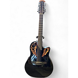 Used 2021 Ovation CE4412-5 Celebrity Deluxe Black Onyx 12 String Acoustic Electric Guitar