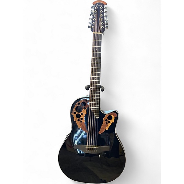 Used 2021 Ovation CE4412-5 Celebrity Deluxe Black Onyx 12 String Acoustic Electric Guitar