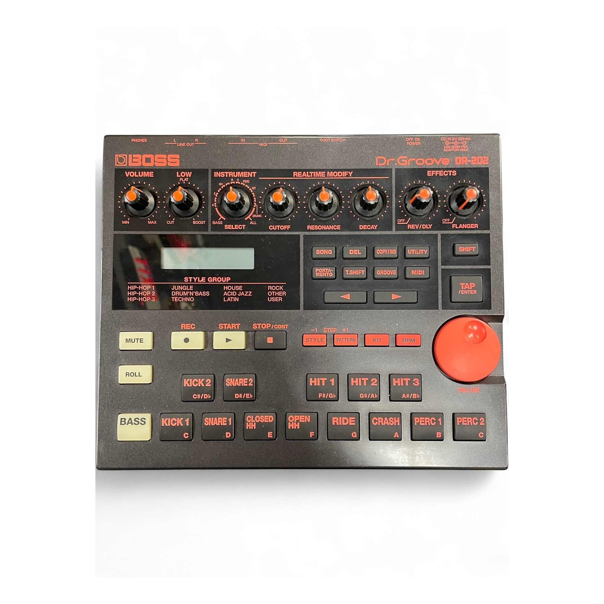 DR-202/BOSS/Dr.Groove/未使用/動作確認済/ドクターグルーブ BOSS DR-202 Dr. Groove | Vintage Synth Explorer