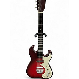 Used Silvertone St Style Purple Sparkle Solid Body Electric Guitar