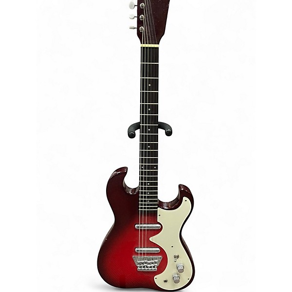 Used Silvertone St Style Purple Sparkle Solid Body Electric Guitar