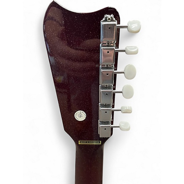 Used Silvertone St Style Purple Sparkle Solid Body Electric Guitar