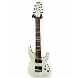 Used Schecter Guitar Research Demon 7 String Alpine White Solid Body Electric Guitar