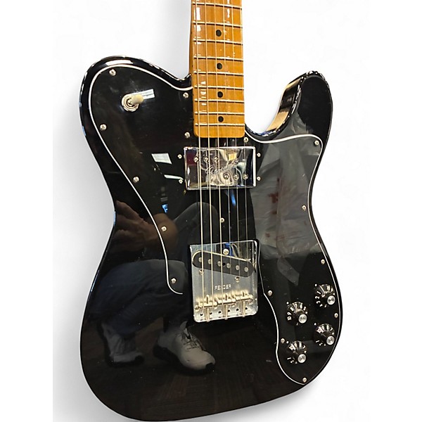 Used Fender Vintera 70s Telecaster Custom Black Solid Body Electric Guitar