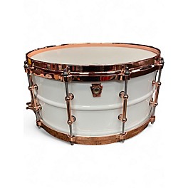 Used Ludwig 6.5X14 Polar Phonic white Drum