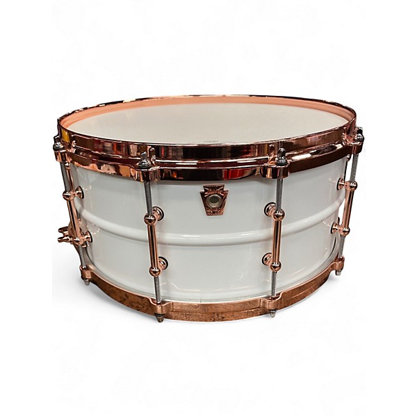 Used Ludwig 6.5X14 Polar Phonic white Drum