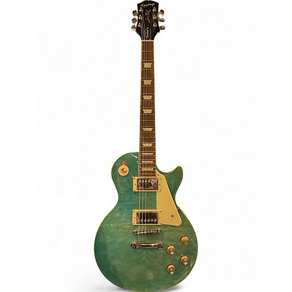 Used Epiphone Les Paul Standard Trans Blue Solid Body Electric Guitar