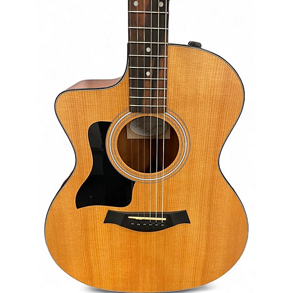 Used Taylor 114CE Left Handed Natural Acoustic Electric Guitar