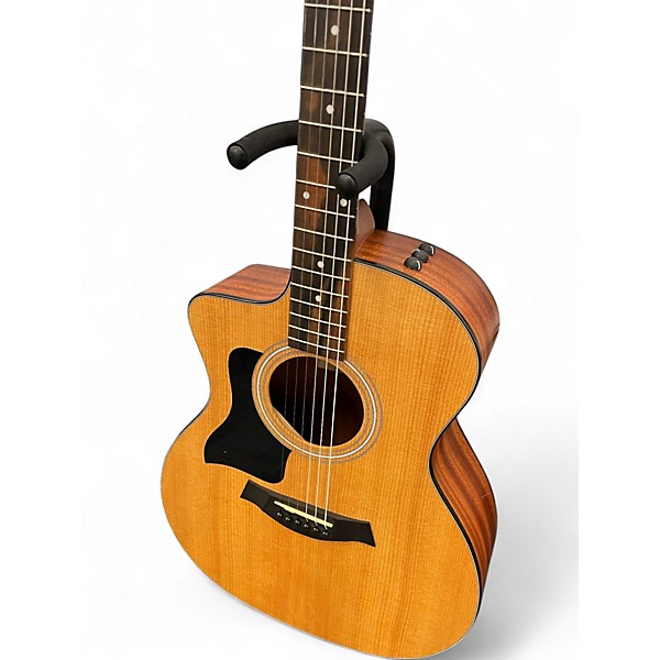 Used Taylor 114CE Left Handed Natural Acoustic Electric Guitar