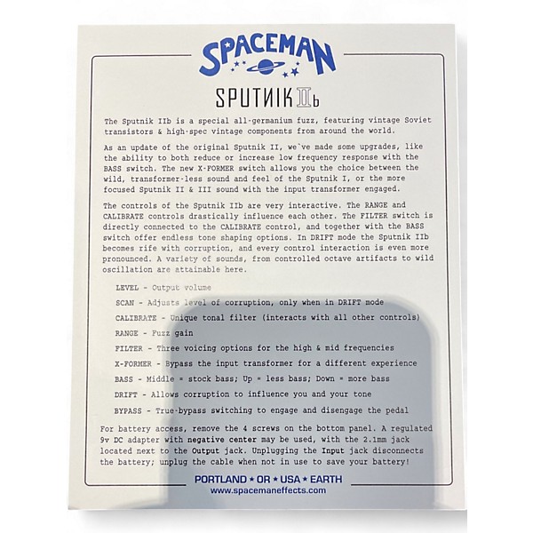 Used 2025 Spaceman Effects Sputnik iib - Serial #87 Effect Pedal