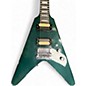 Vintage 1980s Dean V Standard Green Solid Body Electric Guitar