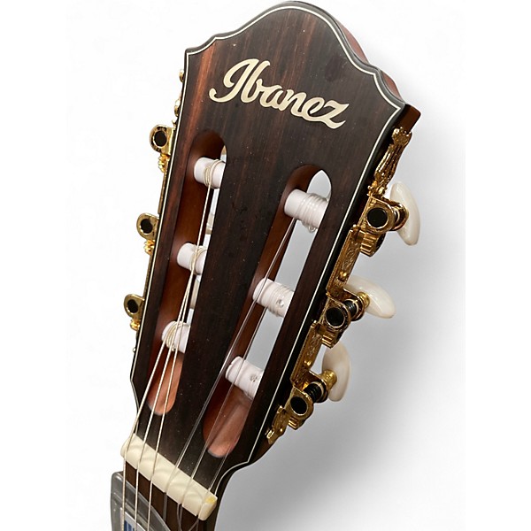 Used Ibanez FRH10N indigo blue metallic flat Classical Acoustic Electric Guitar