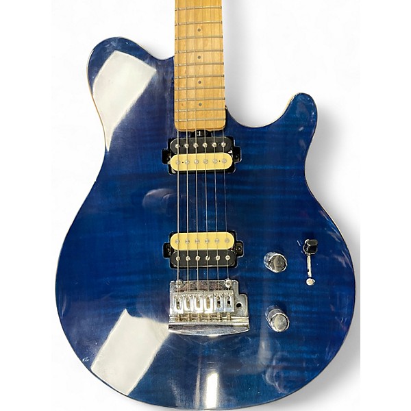 Used Sterling by Music Man Sub AX3 Axis NEPTUNE BLUE Solid Body Electric Guitar