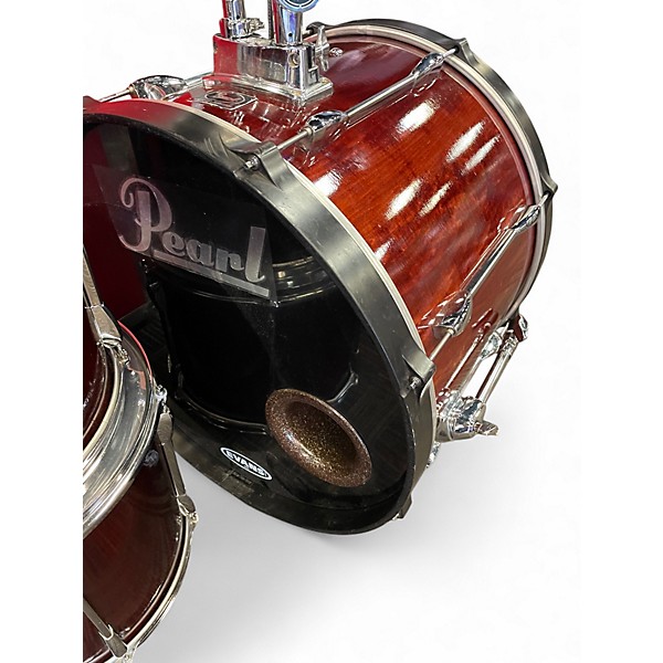 Used Pearl 4 Piece Export Red Drum Kit