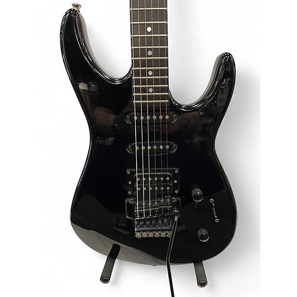 Used 1980s Squier Contemporary Stratocaster HSS Black Solid Body Electric Guitar