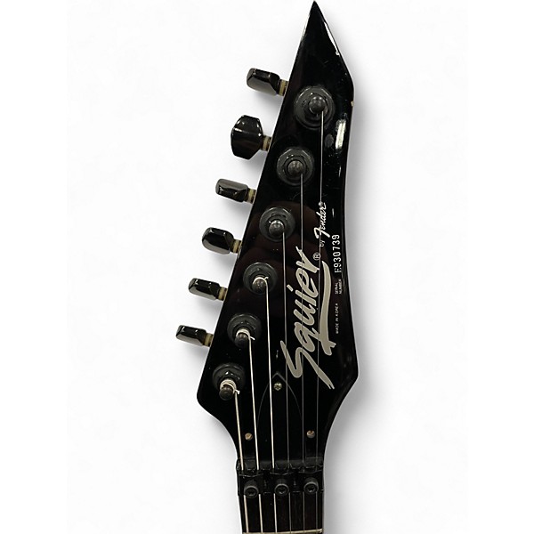 Used 1980s Squier Contemporary Stratocaster HSS Black Solid Body Electric Guitar