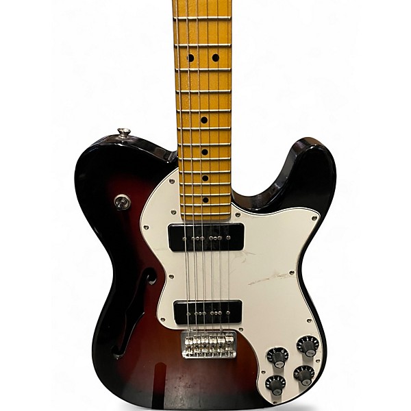 Used Fender Modern Thinline Telecaster 3 Color Sunburst Hollow Body Electric Guitar