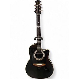 Used Ovation 4861 BALLADEER Black Acoustic Electric Guitar